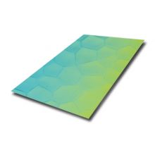 High quality PVD Mirorr Jade green hammered texture stainless steel sheet grade 304