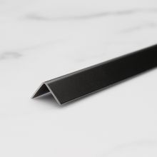 304 no grooving round conrners hairline stainless steel L type profile section in PVD black color coating